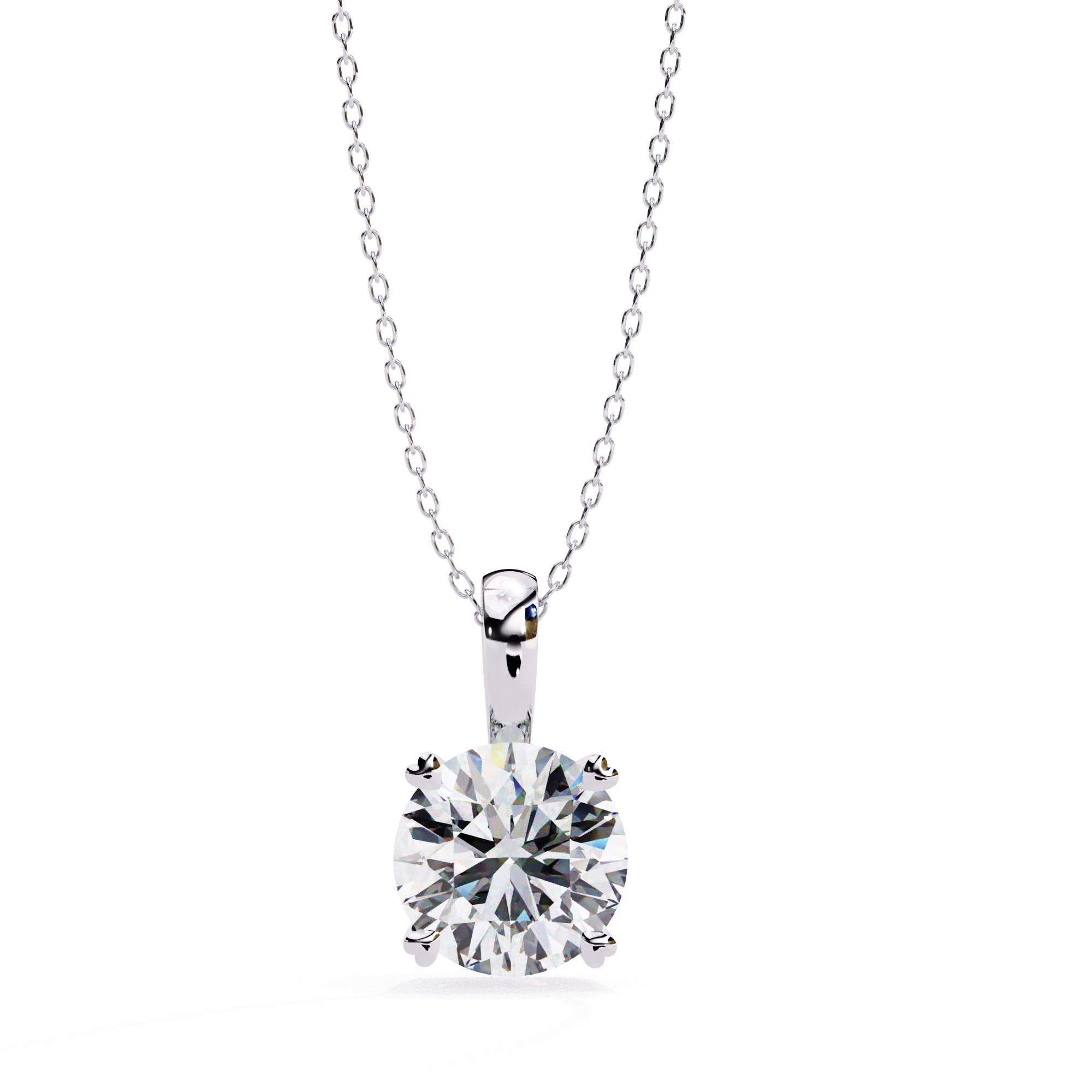 Petite Oval Diamond Pendant