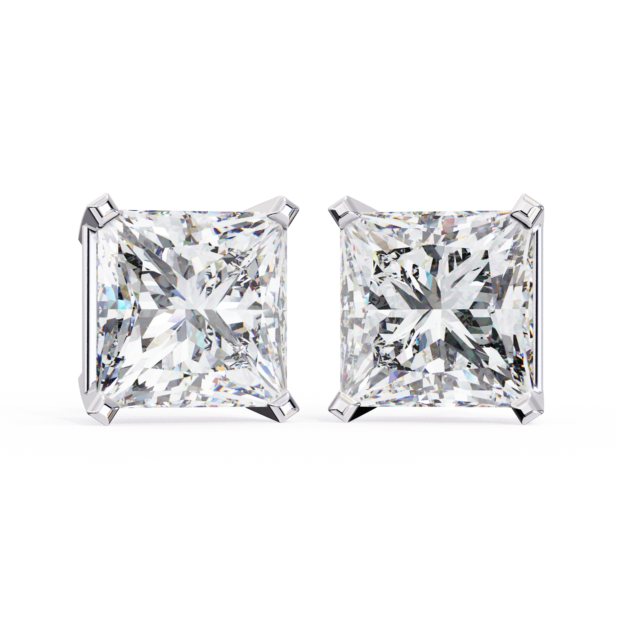 Céleste Gold & Diamond Stud Earrings — 10k–18k Gold