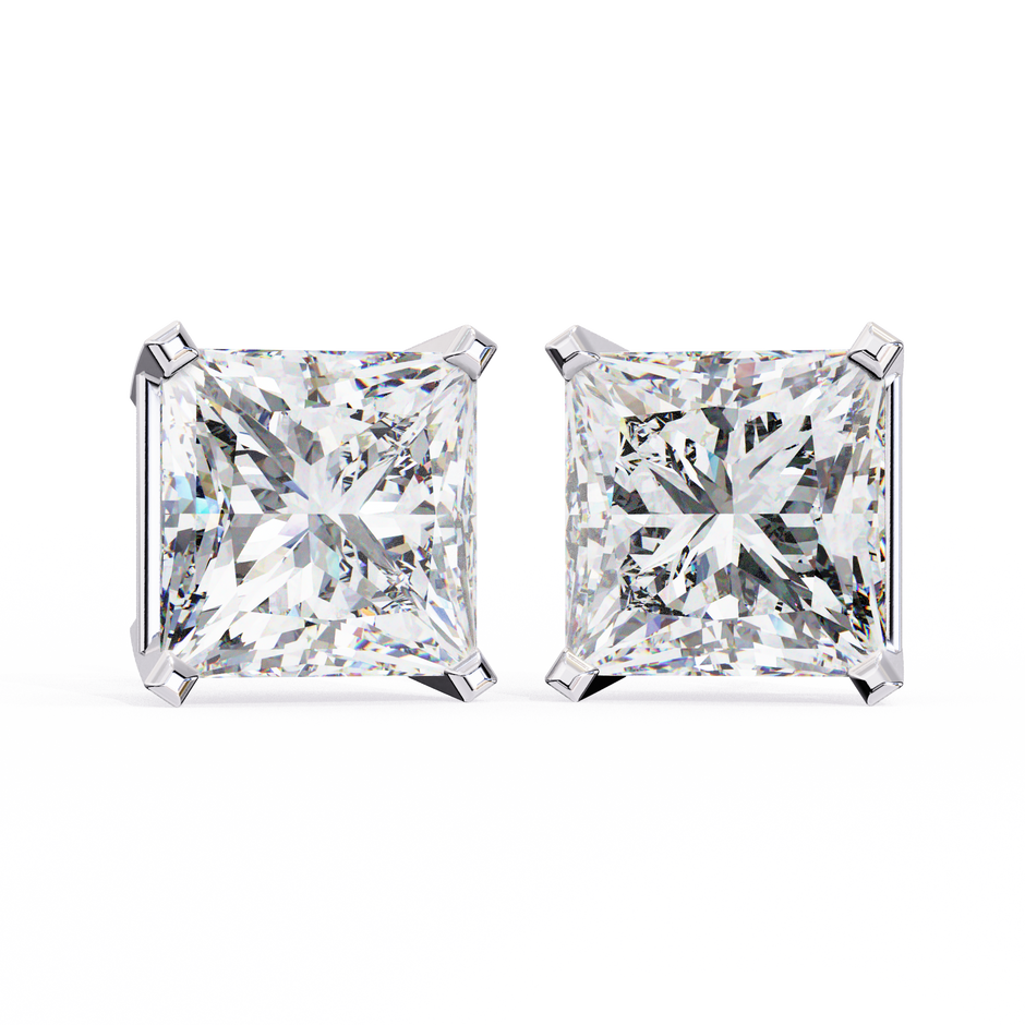 Céleste Gold & Diamond Stud Earrings — 10k–18k Gold