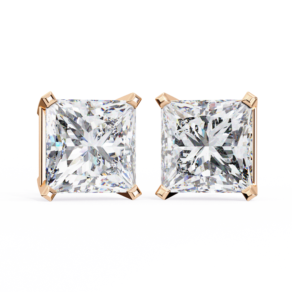 Céleste Gold & Diamond Stud Earrings — 10k–18k Gold
