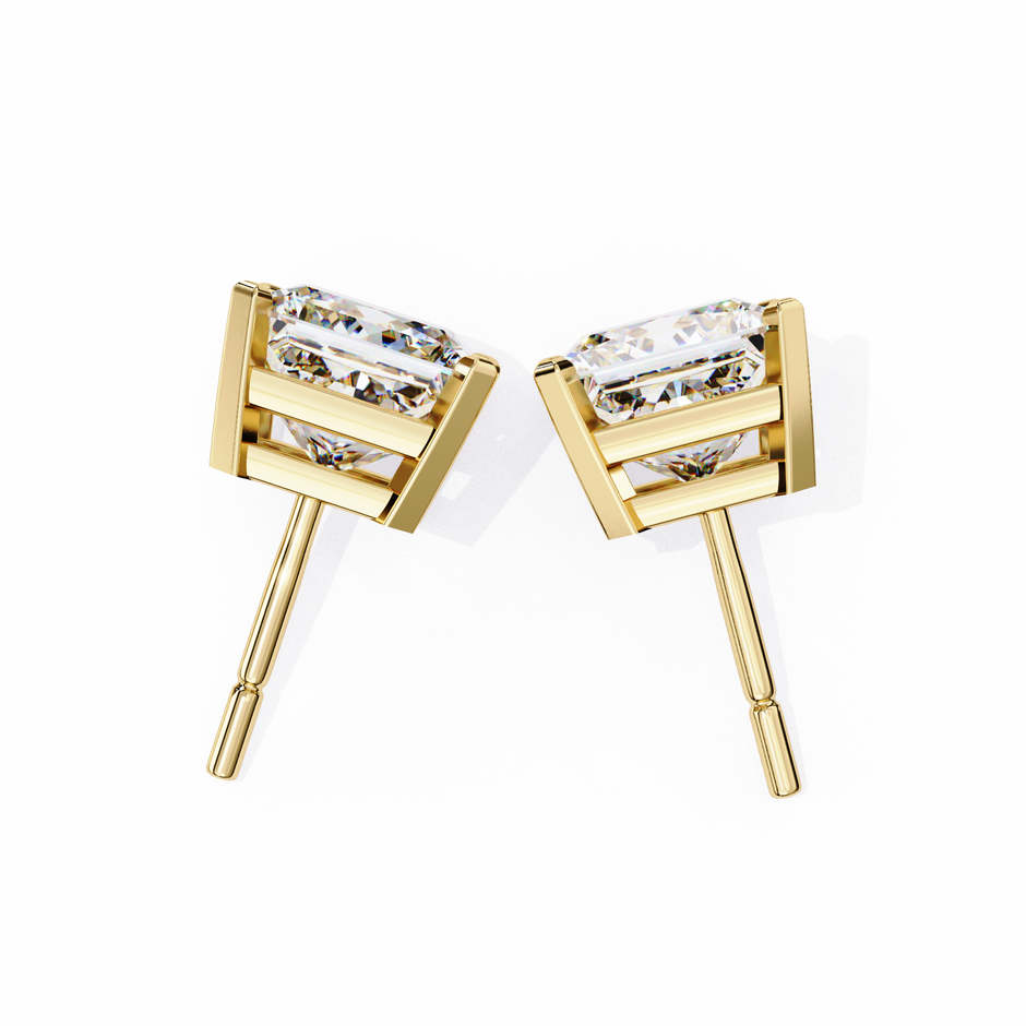Céleste Gold & Diamond Stud Earrings — 10k–18k Gold