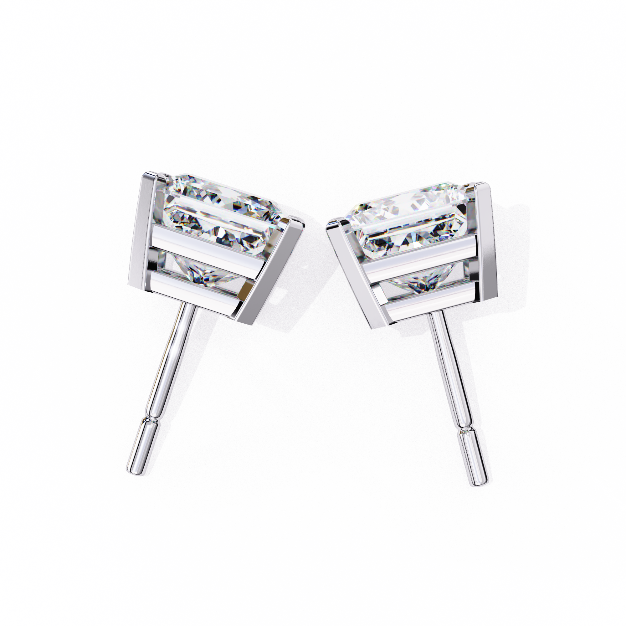 Céleste Gold & Diamond Stud Earrings — 10k–18k Gold