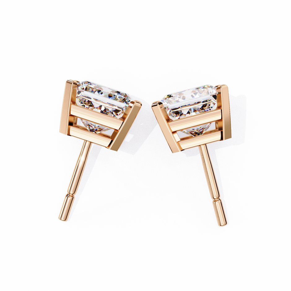 Céleste Gold & Diamond Stud Earrings — 10k–18k Gold
