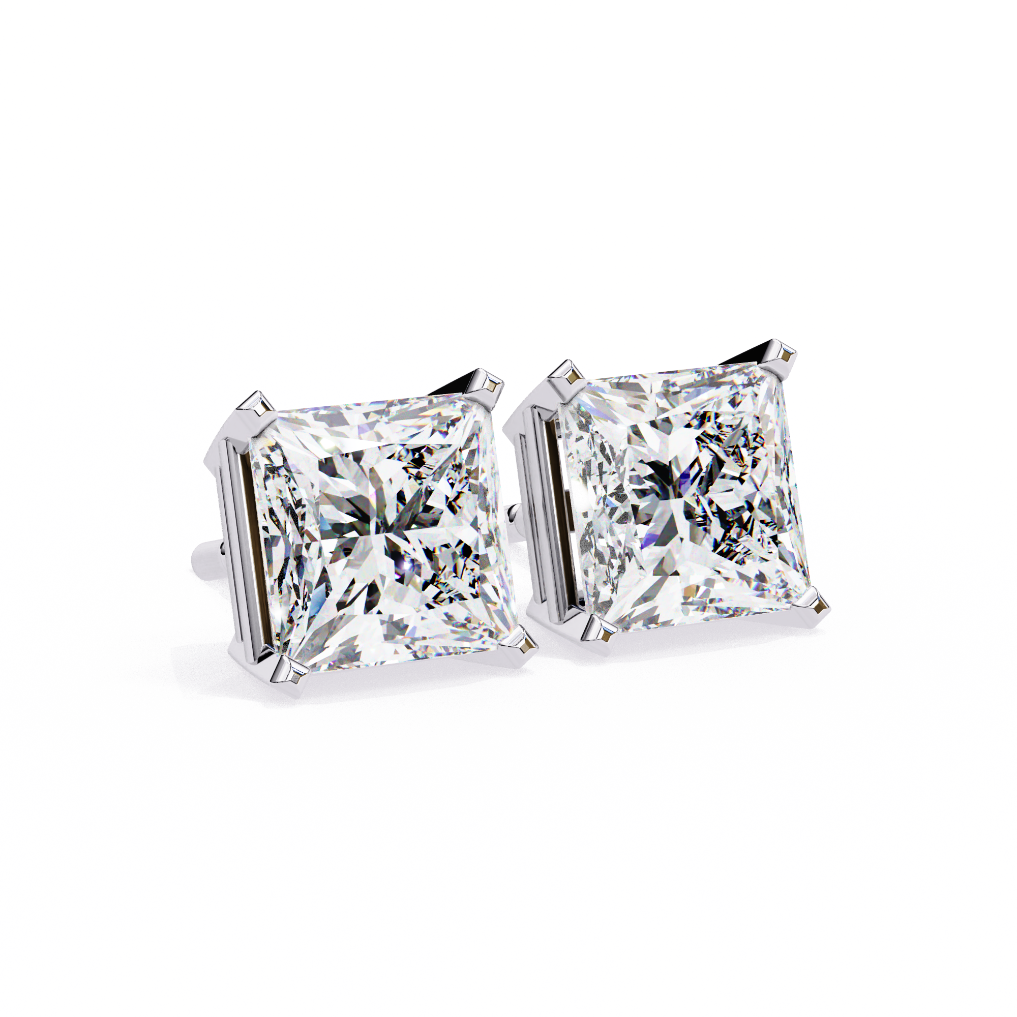 Céleste Gold & Diamond Stud Earrings — 10k–18k Gold