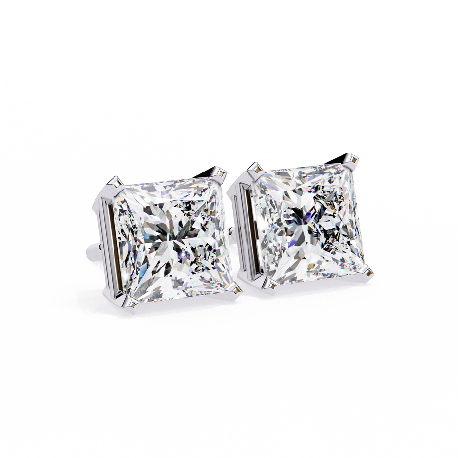 Céleste Gold & Diamond Stud Earrings — 10k–18k Gold