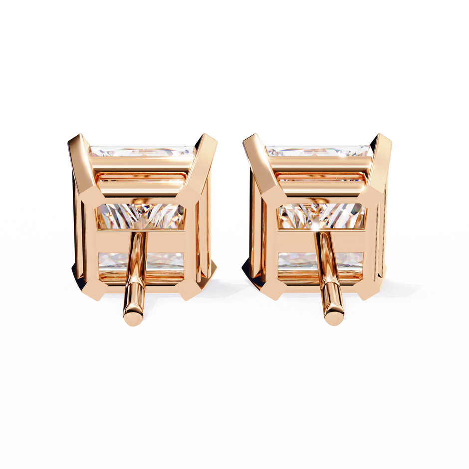 Céleste Gold & Diamond Stud Earrings — 10k–18k Gold