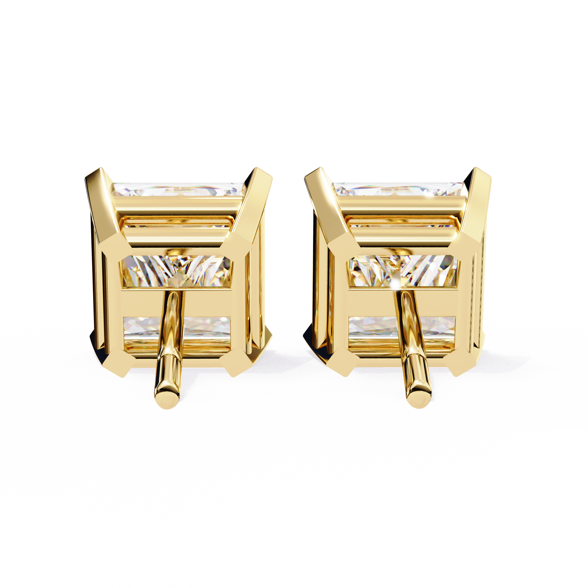 Céleste Gold & Diamond Stud Earrings — 10k–18k Gold