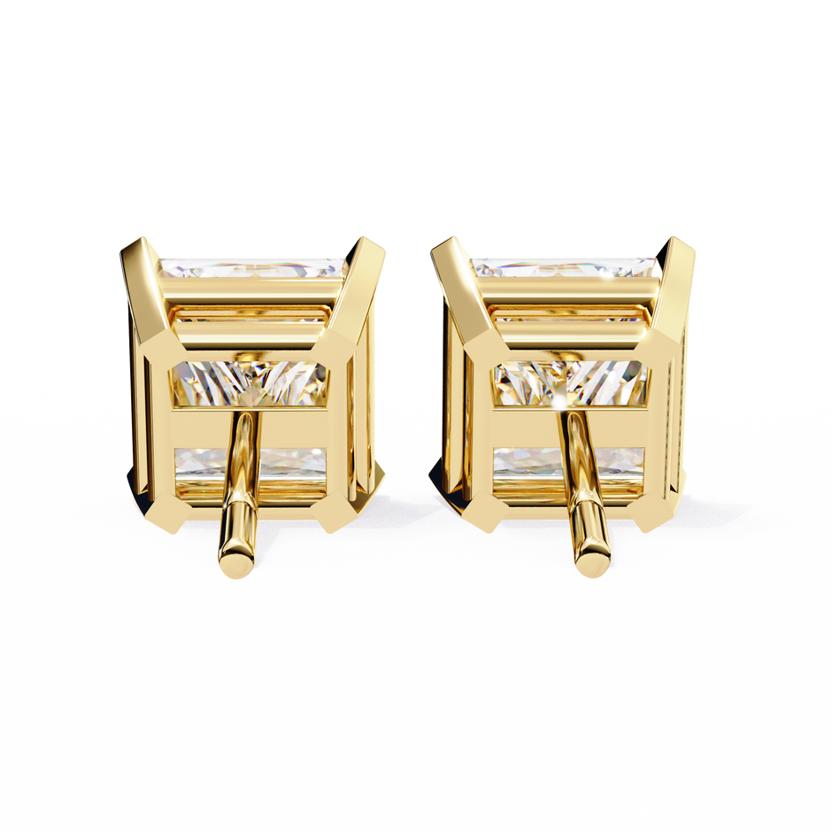 Céleste Gold & Diamond Stud Earrings — 10k–18k Gold
