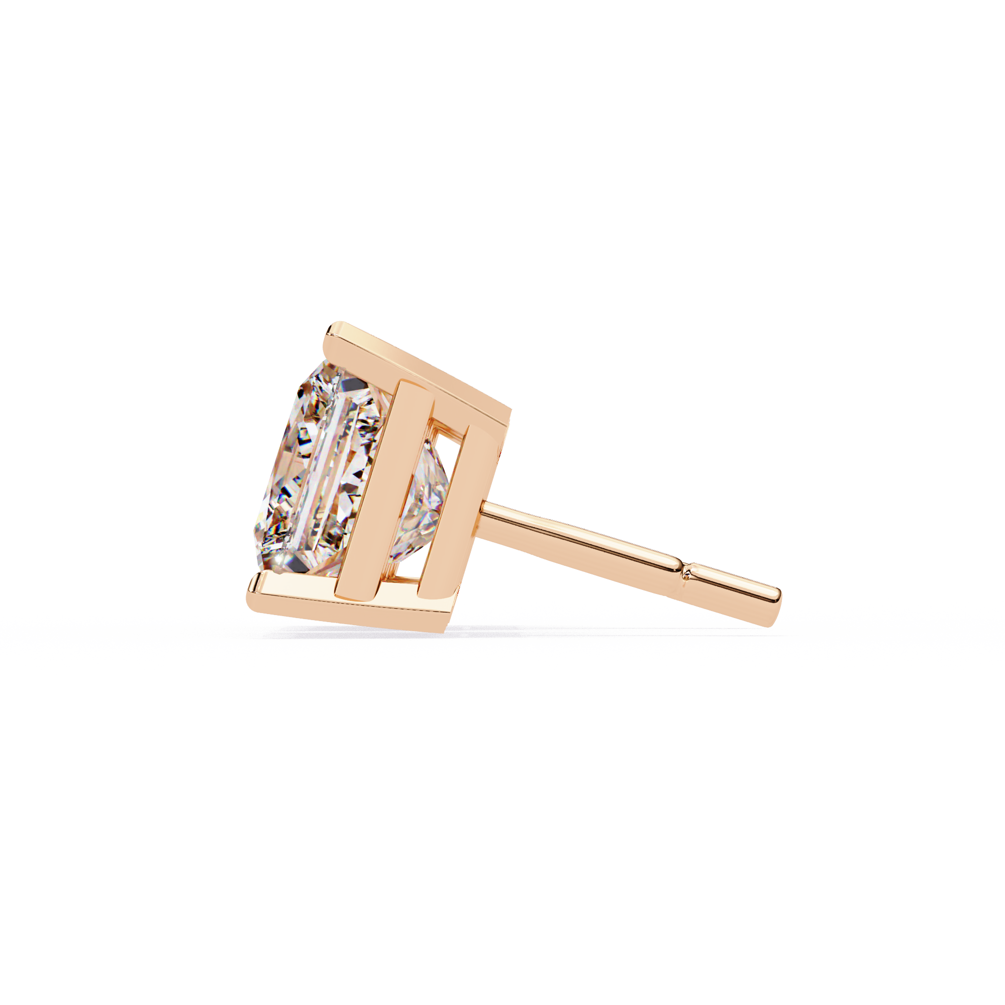Céleste Gold & Diamond Stud Earrings — 10k–18k Gold