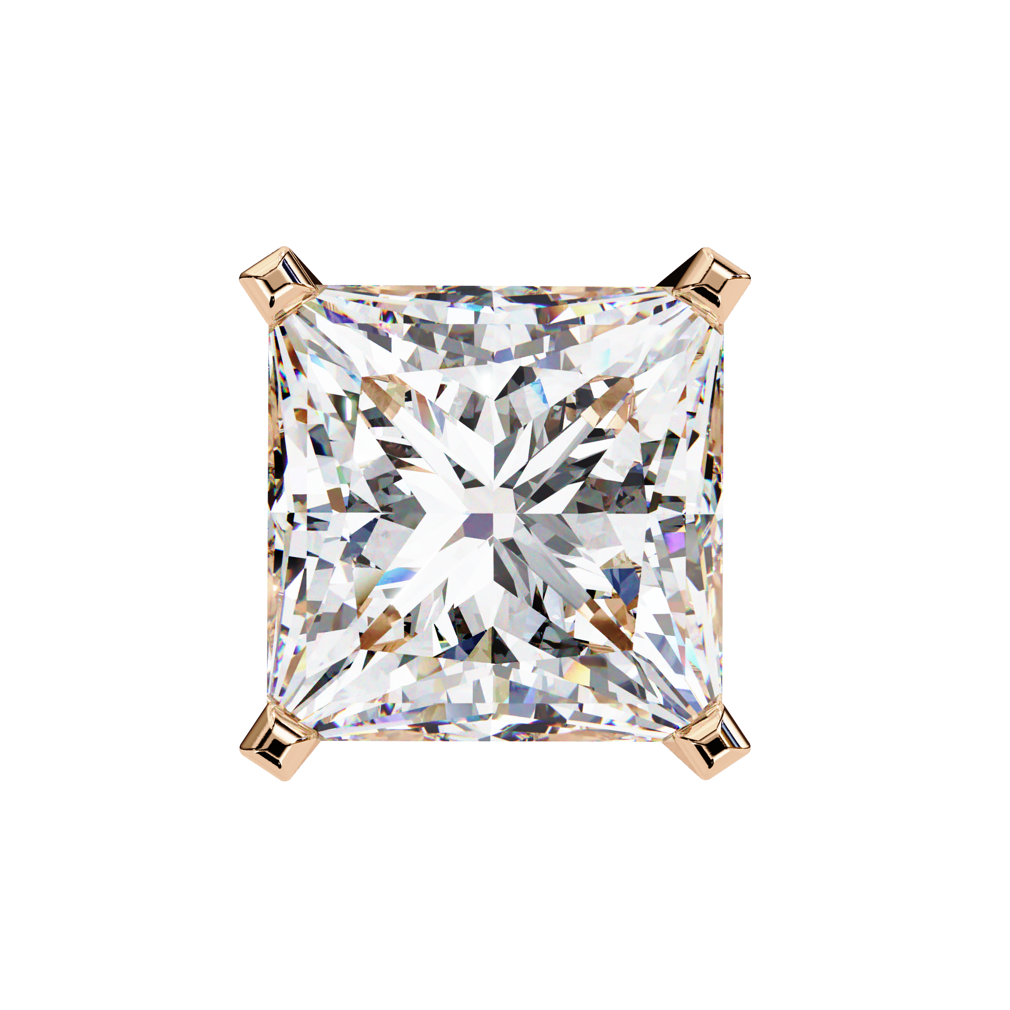 Céleste Gold & Diamond Stud Earrings — 10k–18k Gold