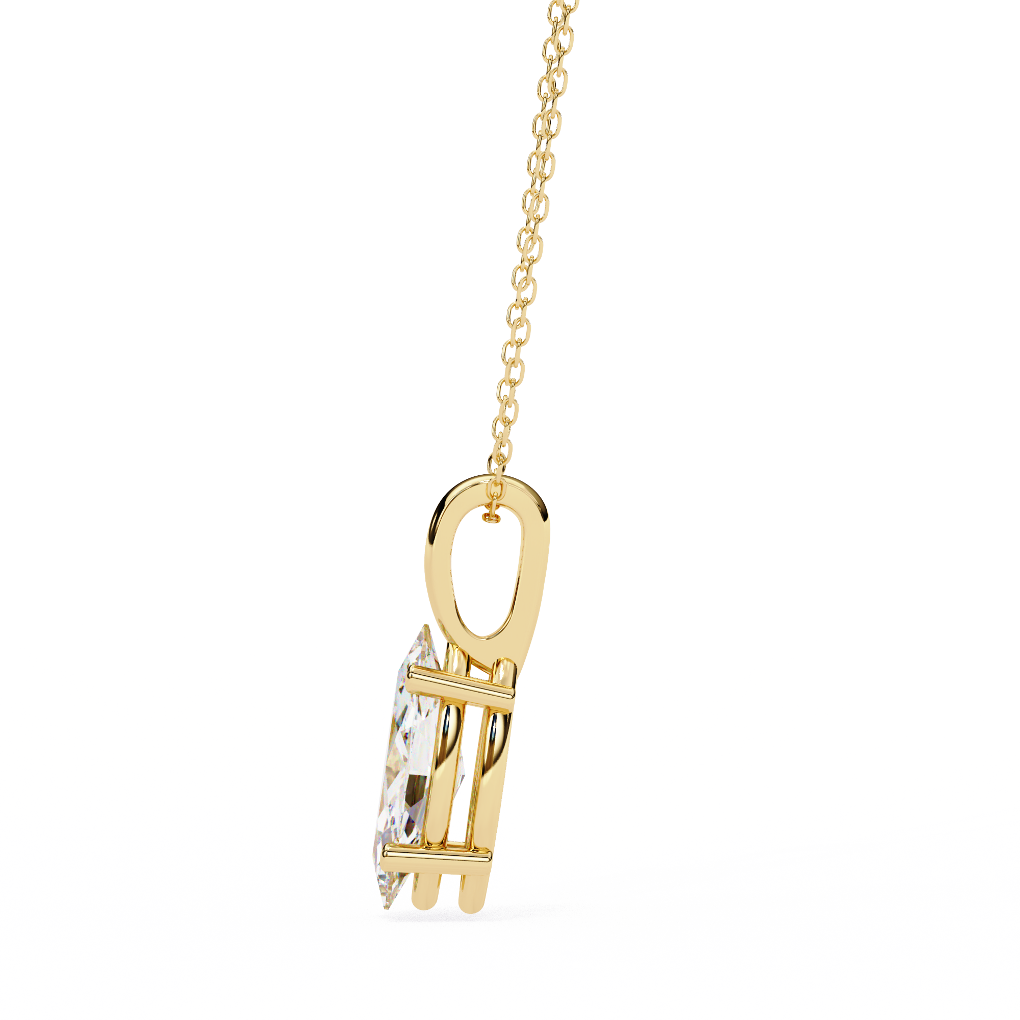 Pavé Diamond Teardrop Pendant