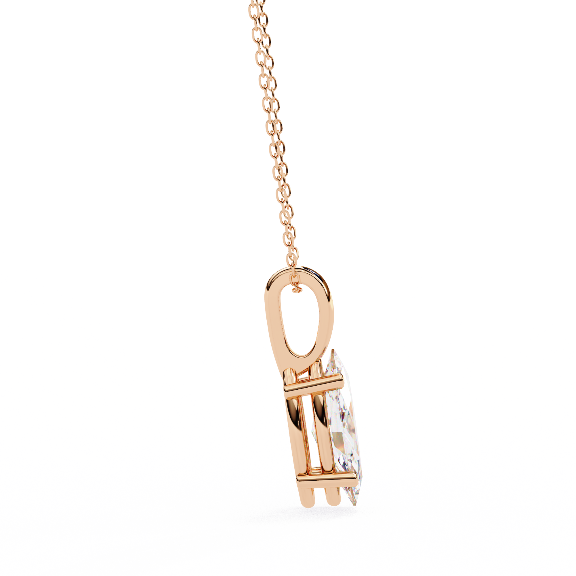 Pavé Diamond Teardrop Pendant
