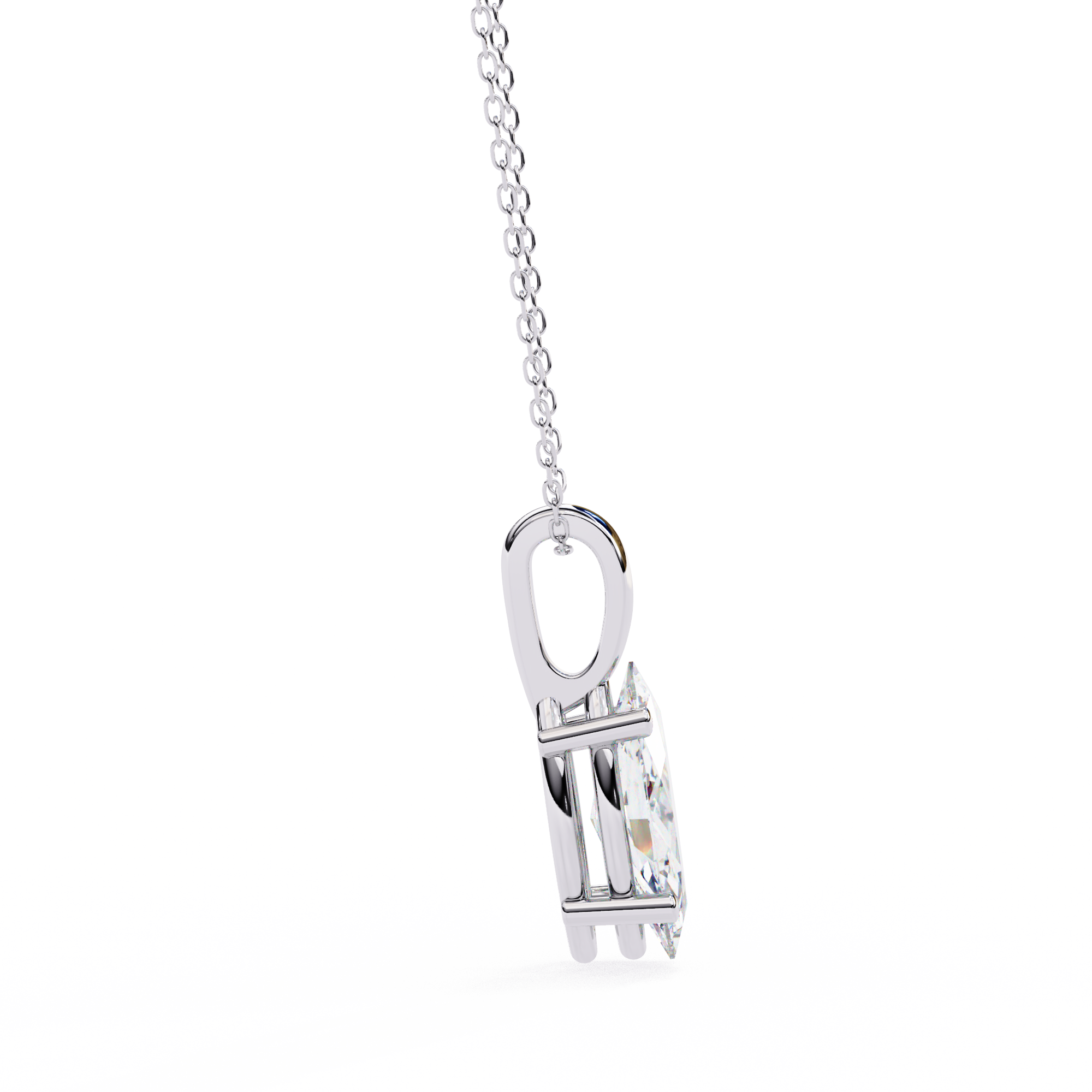 Pavé Diamond Teardrop Pendant