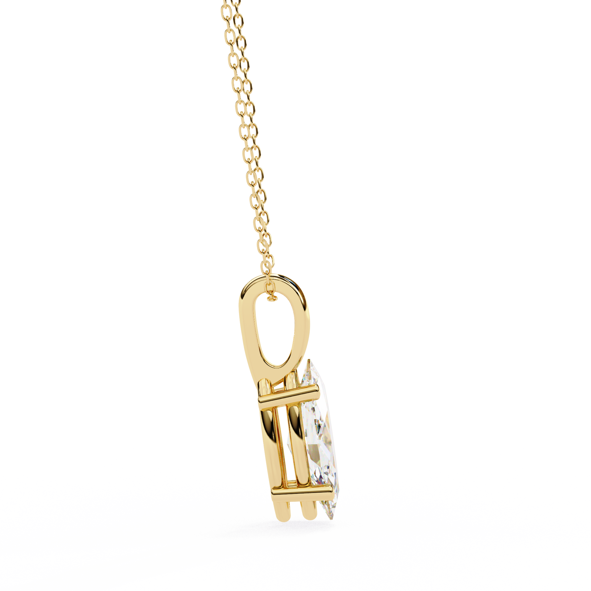 Pavé Diamond Teardrop Pendant