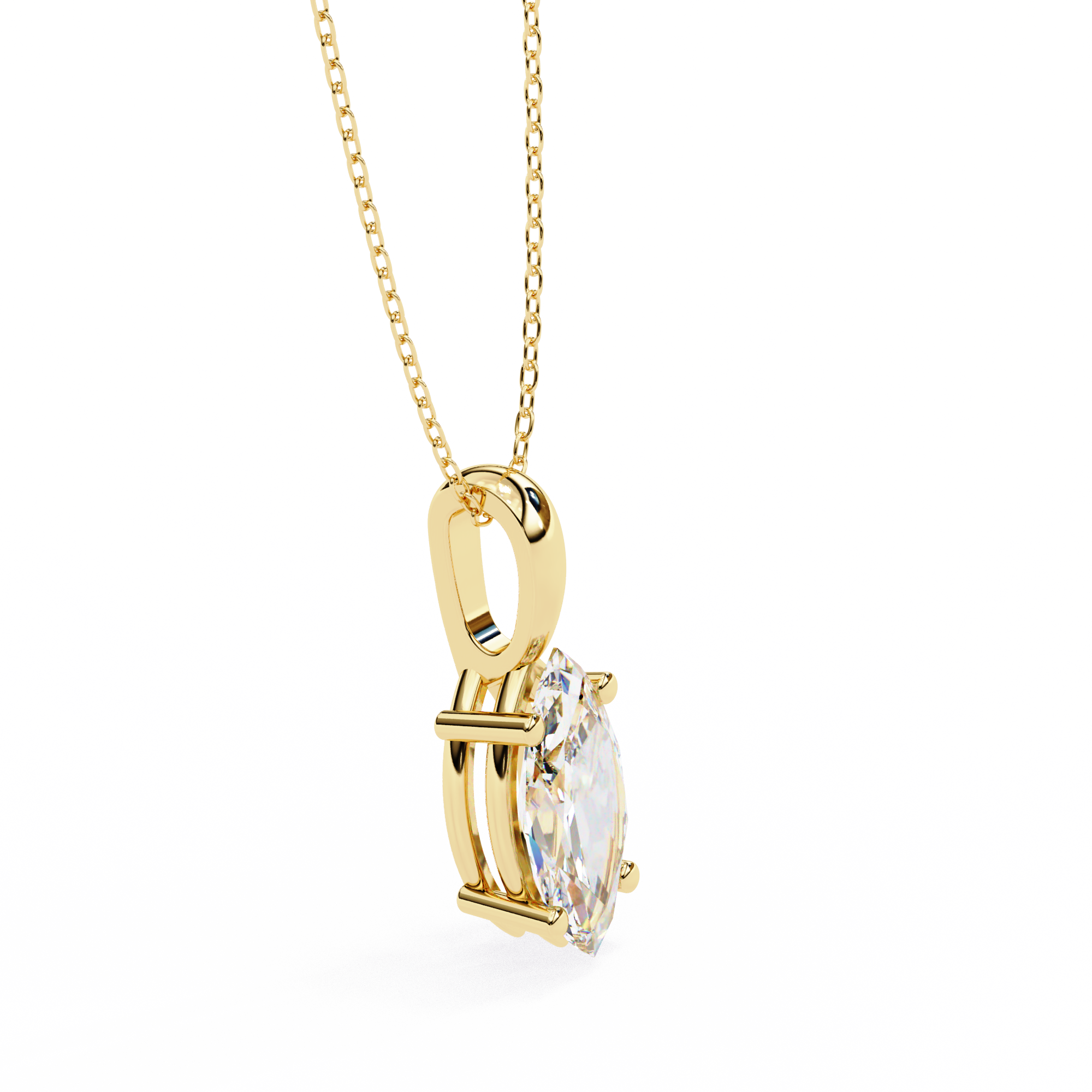 Pavé Diamond Teardrop Pendant