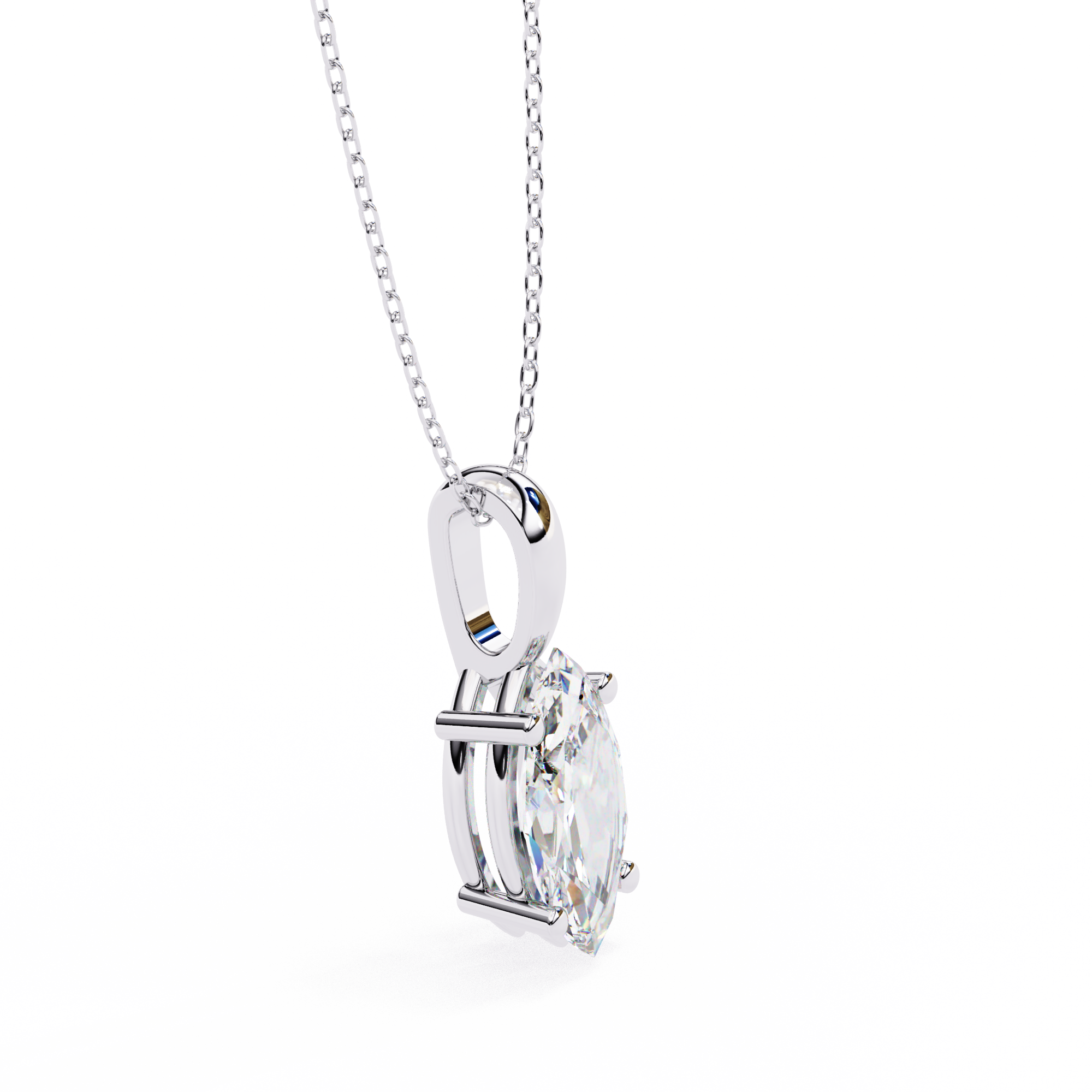 Pavé Diamond Teardrop Pendant