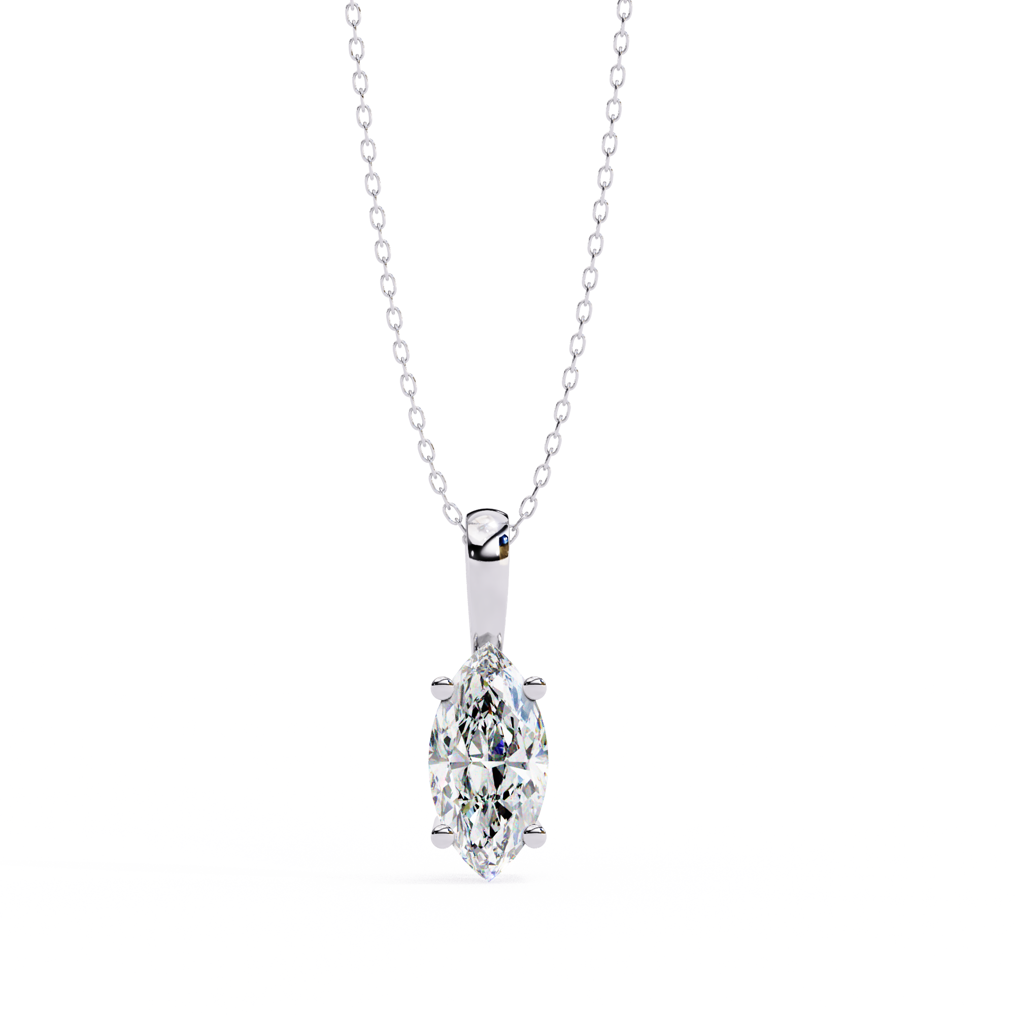 Pavé Diamond Teardrop Pendant