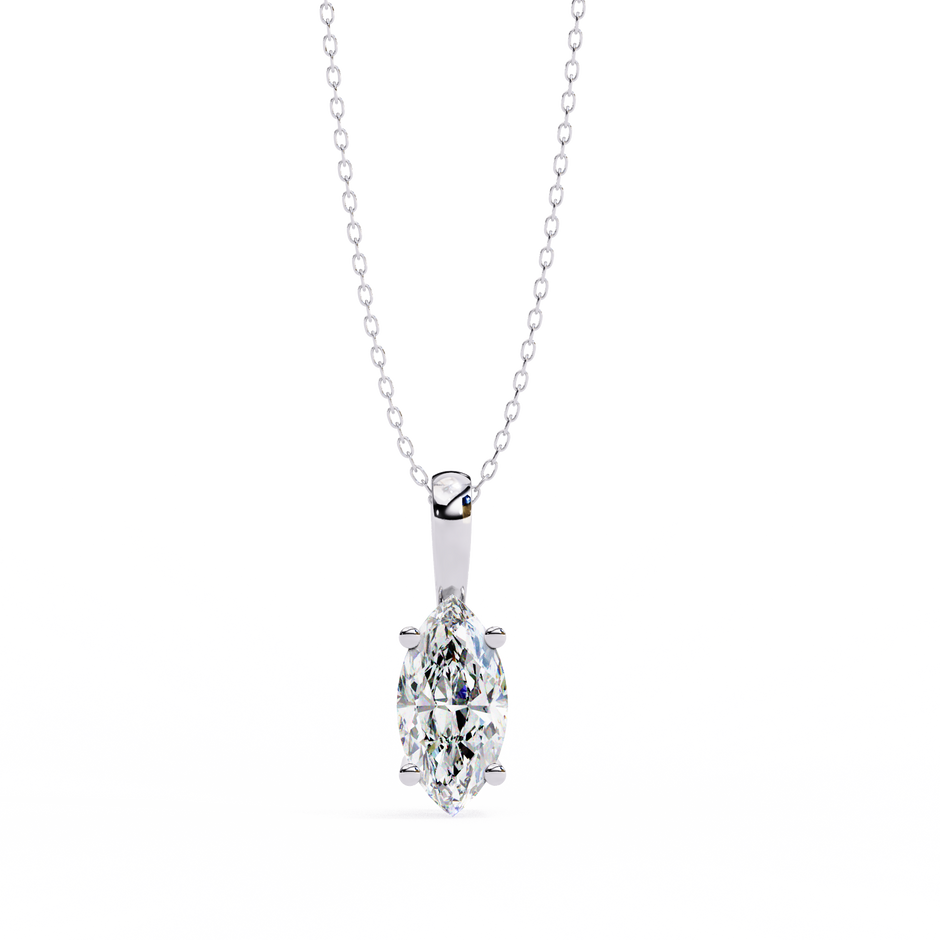 Pavé Diamond Teardrop Pendant