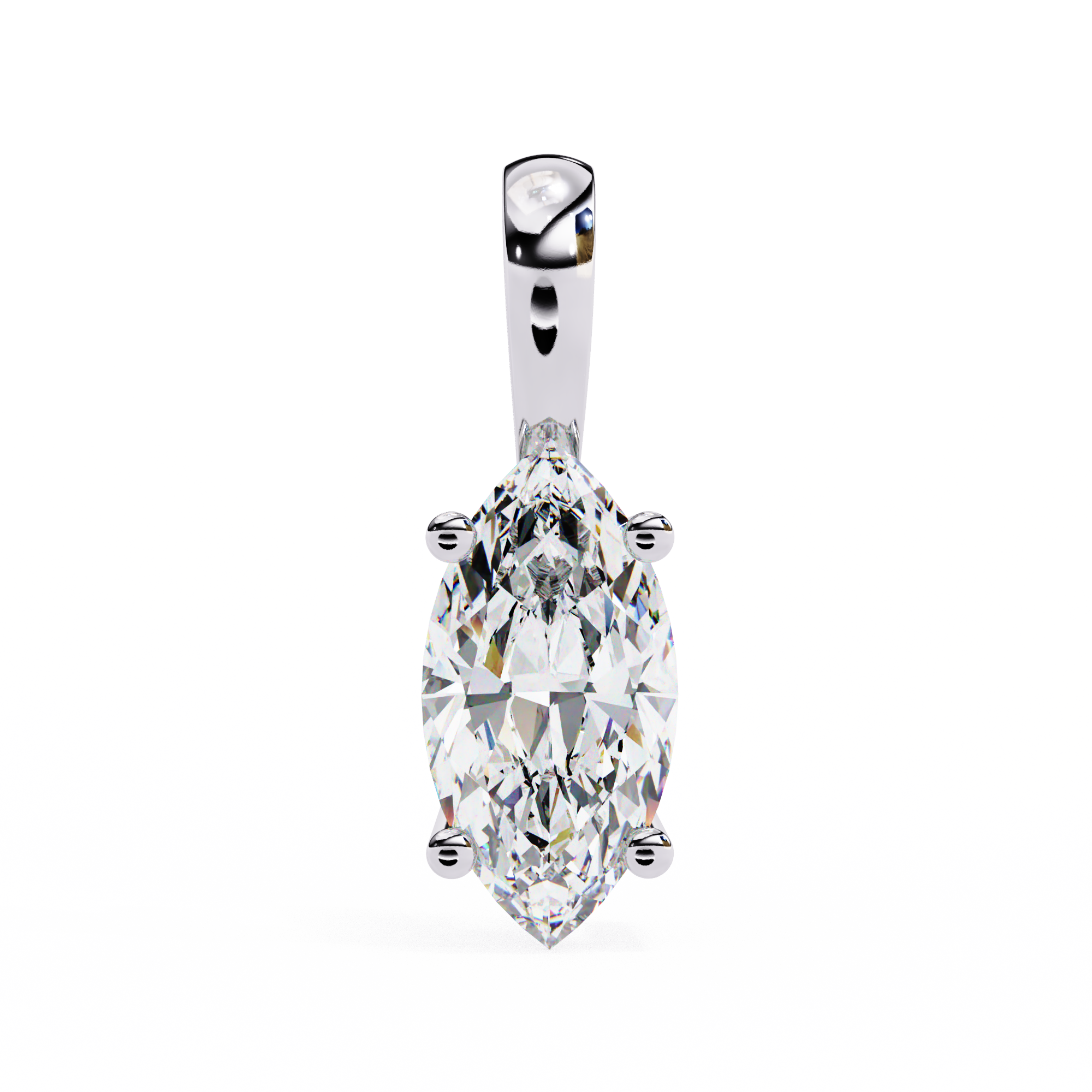 Pavé Diamond Teardrop Pendant
