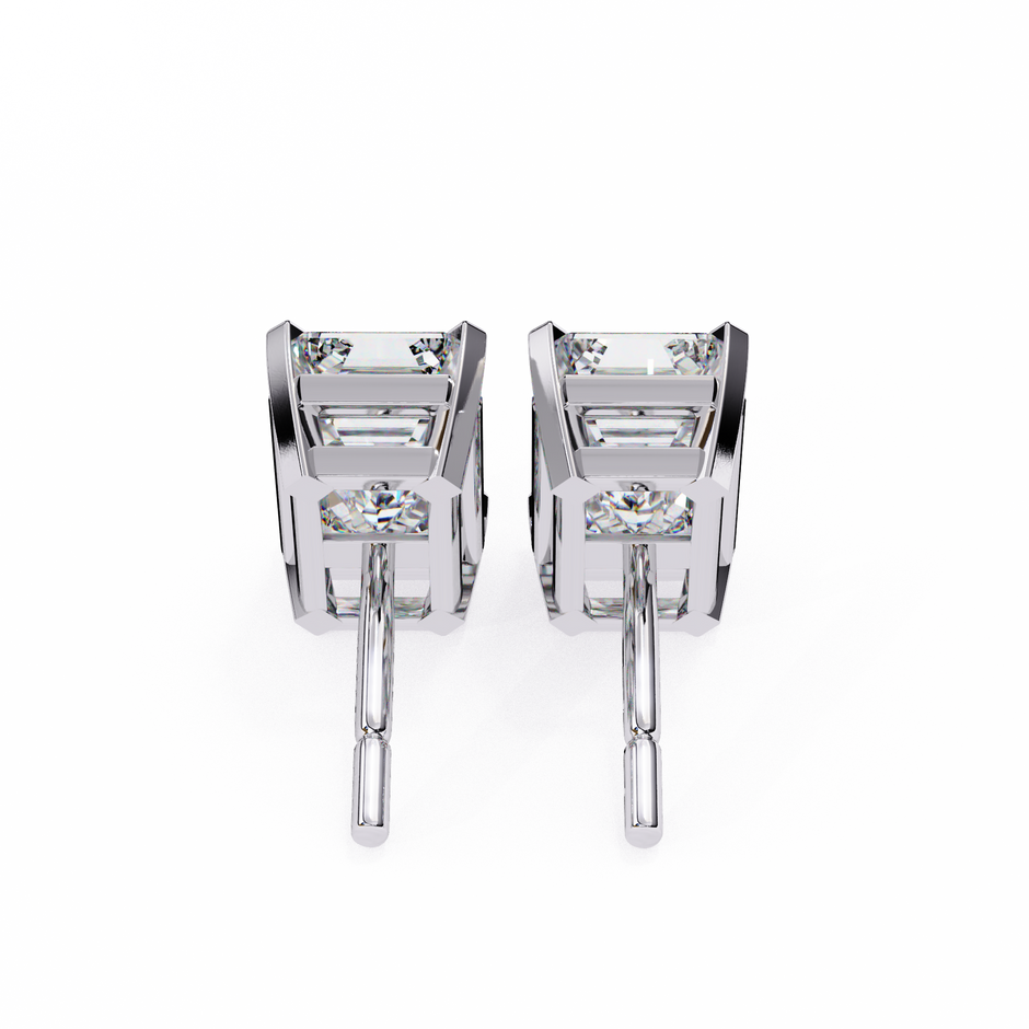 Rivière Halo Diamond Stud Earrings — 10k–18k Gold