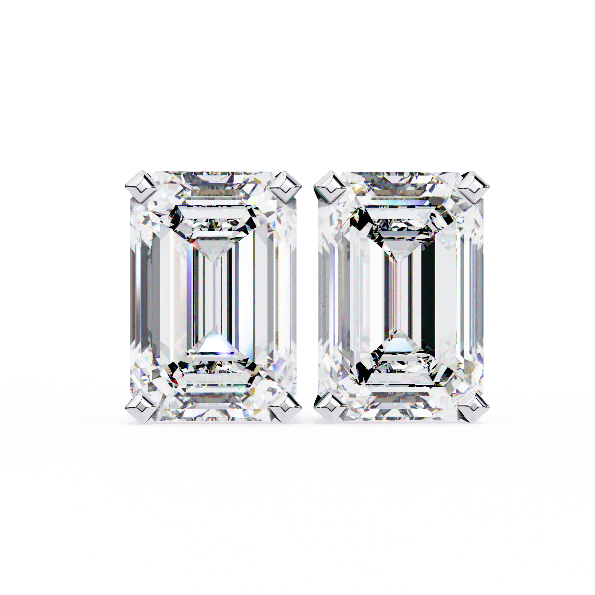 Rivière Halo Diamond Stud Earrings — 10k–18k Gold