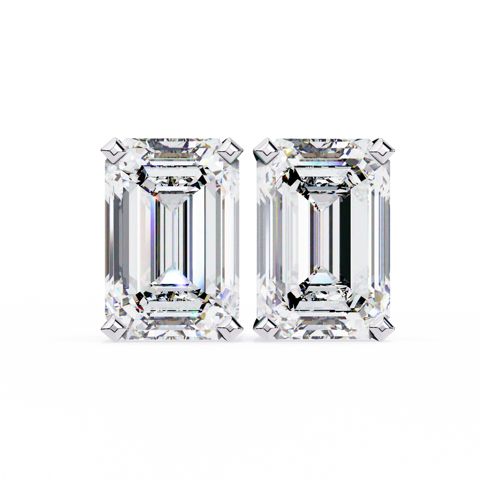 Rivière Halo Diamond Stud Earrings — 10k–18k Gold