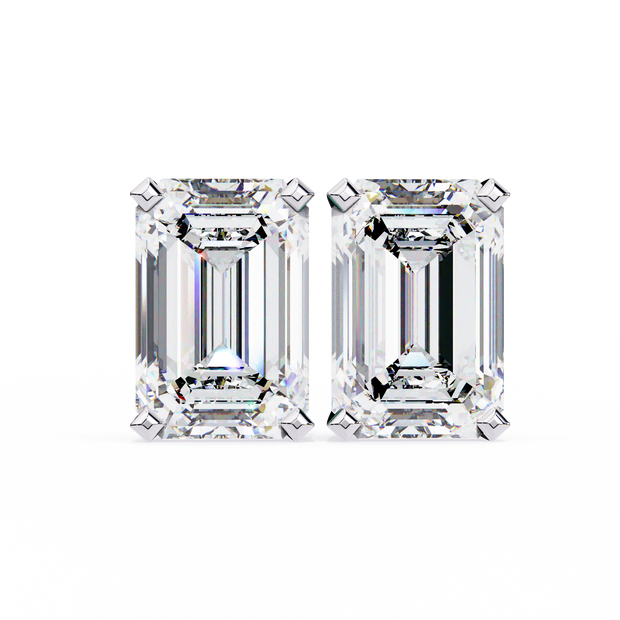 Rivière Halo Diamond Stud Earrings — 10k–18k Gold