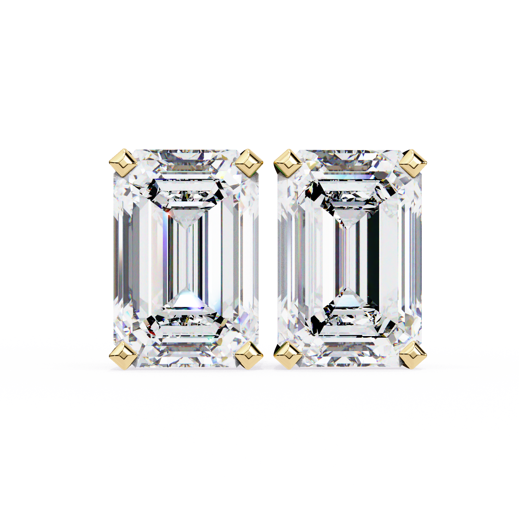Rivière Halo Diamond Stud Earrings — 10k–18k Gold