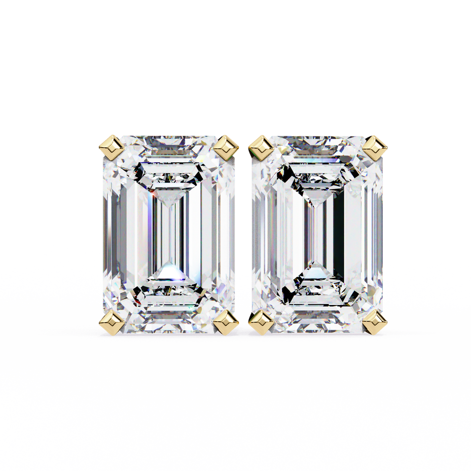 Rivière Halo Diamond Stud Earrings — 10k–18k Gold