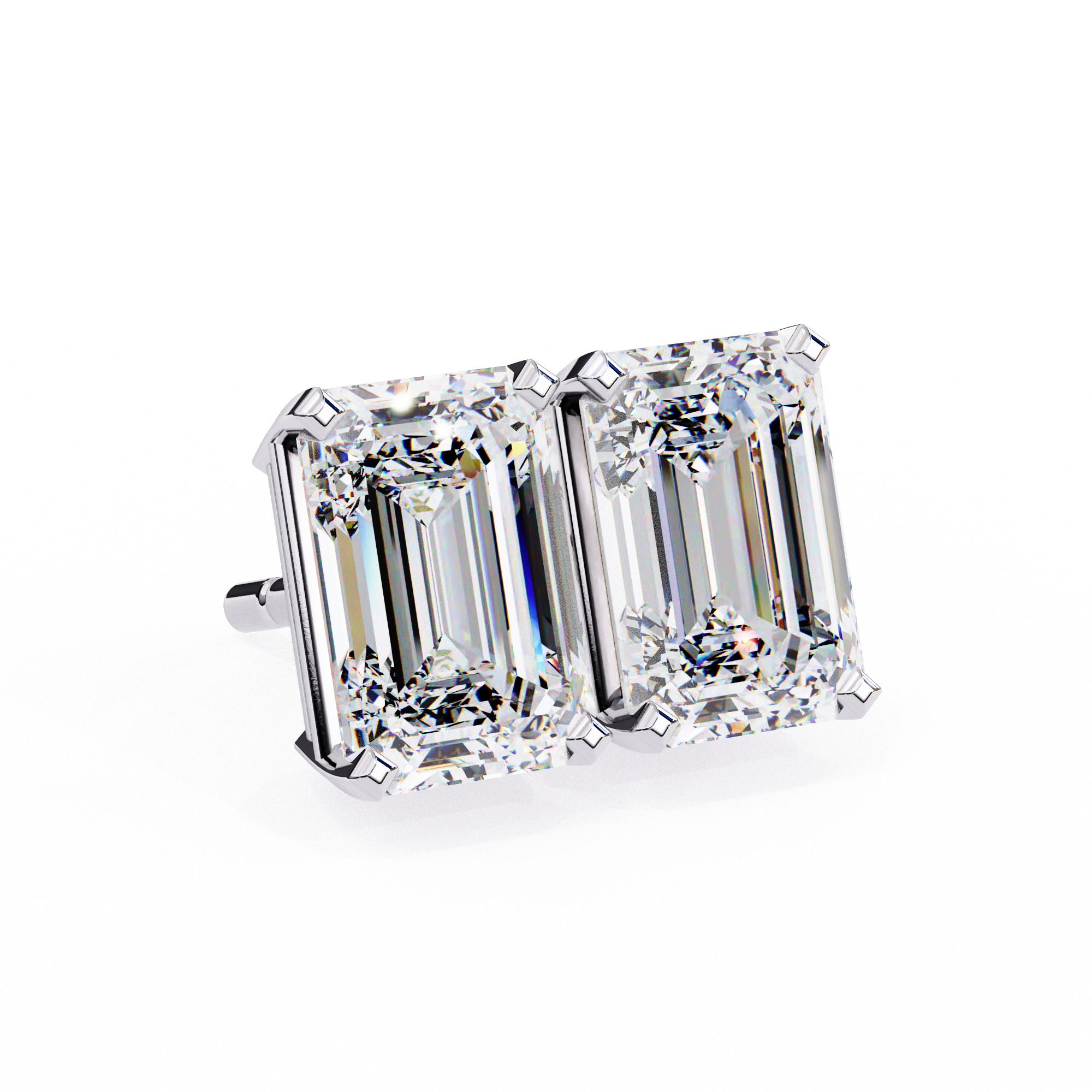Rivière Halo Diamond Stud Earrings — 10k–18k Gold