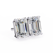 Rivière Halo Diamond Stud Earrings — 10k–18k Gold
