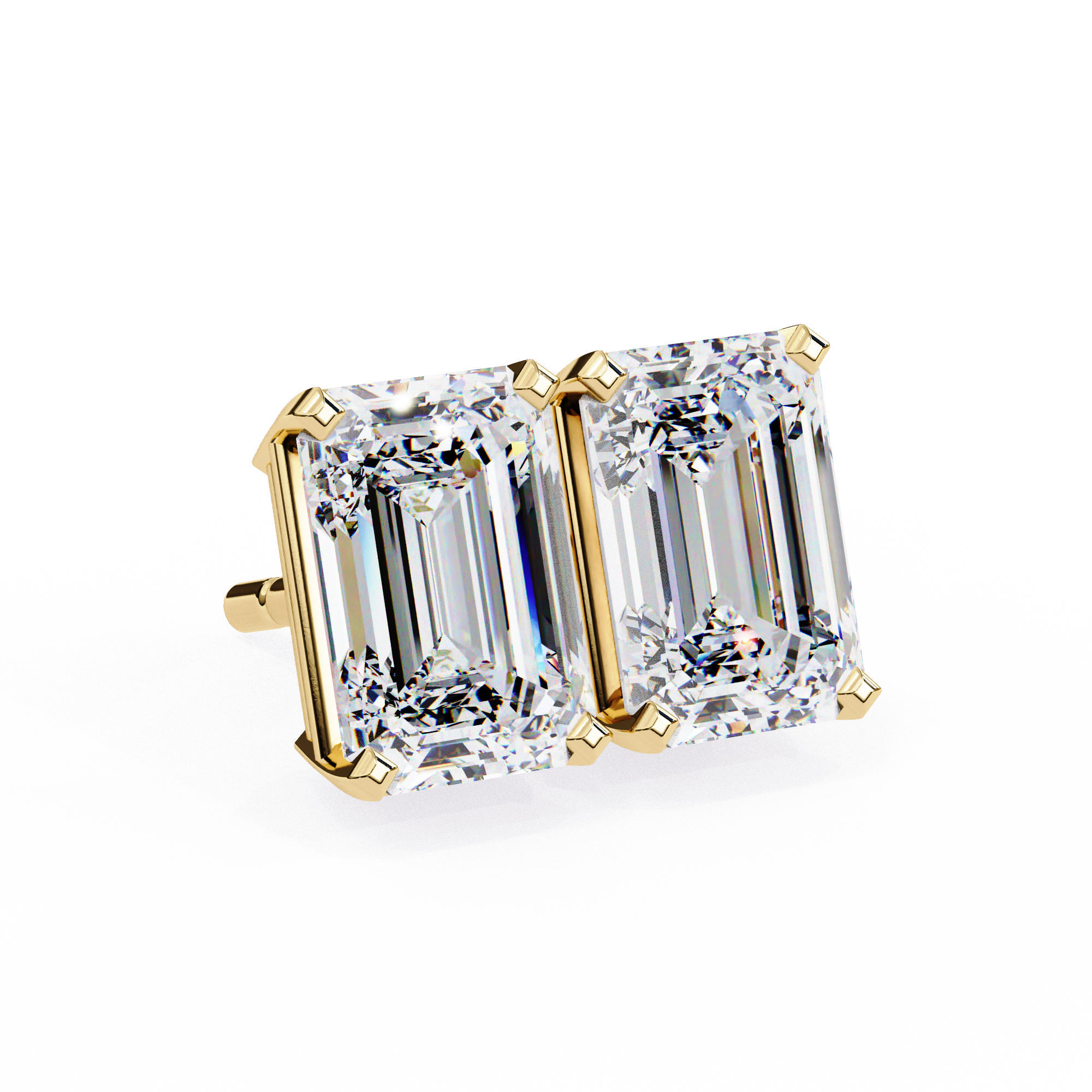 Rivière Halo Diamond Stud Earrings — 10k–18k Gold