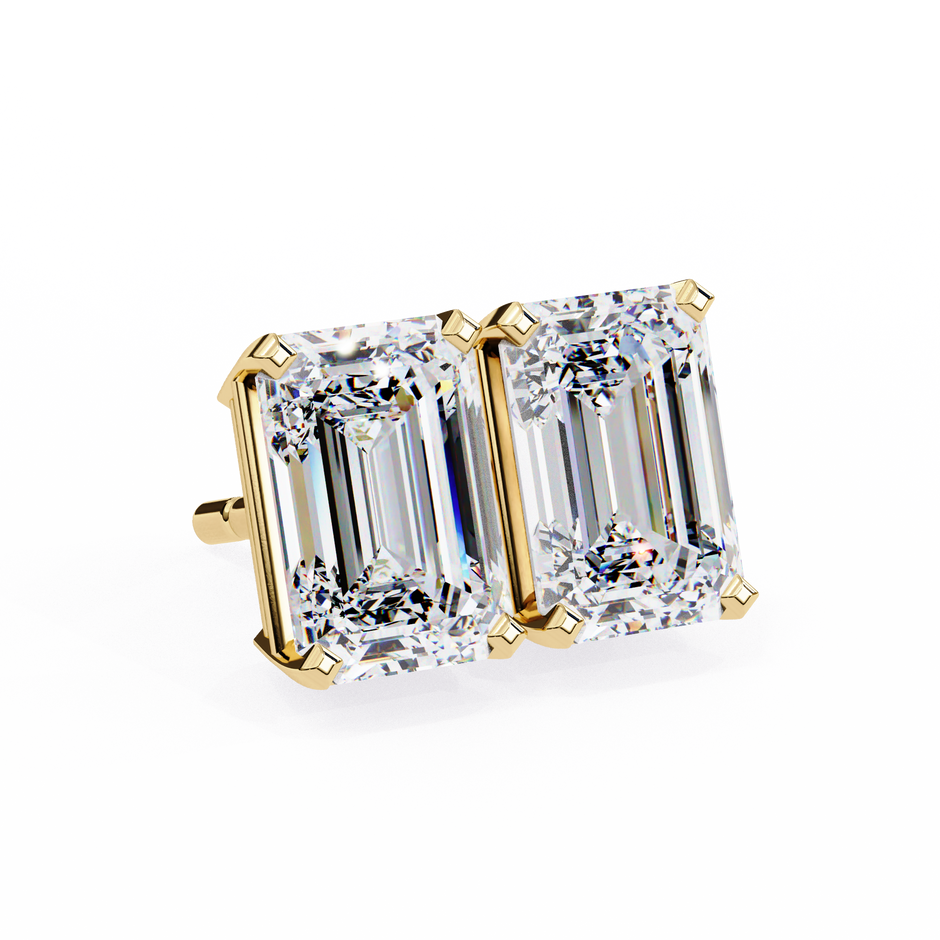 Rivière Halo Diamond Stud Earrings — 10k–18k Gold