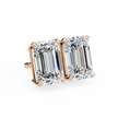 Rivière Halo Diamond Stud Earrings — 10k–18k Gold