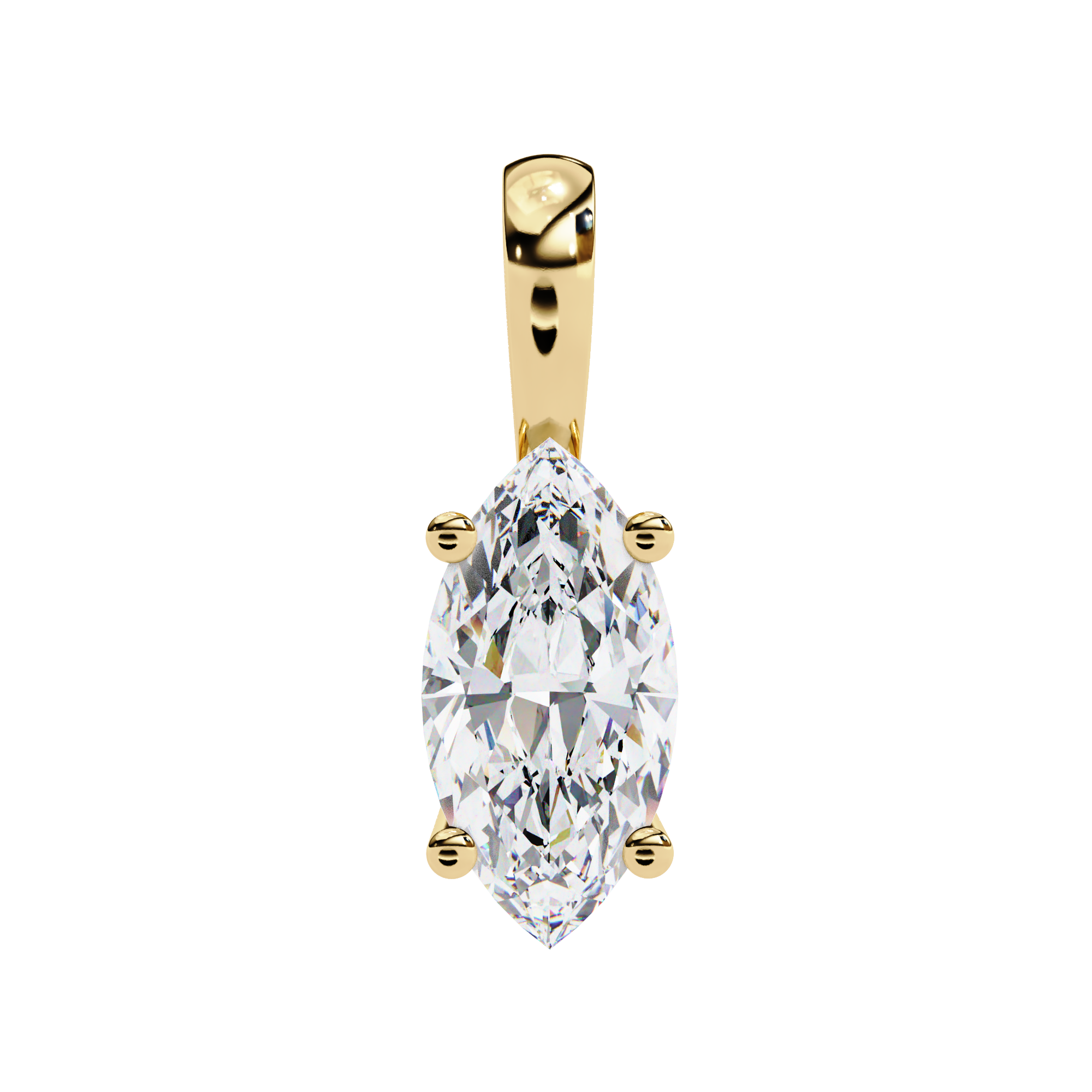 Pavé Diamond Teardrop Pendant