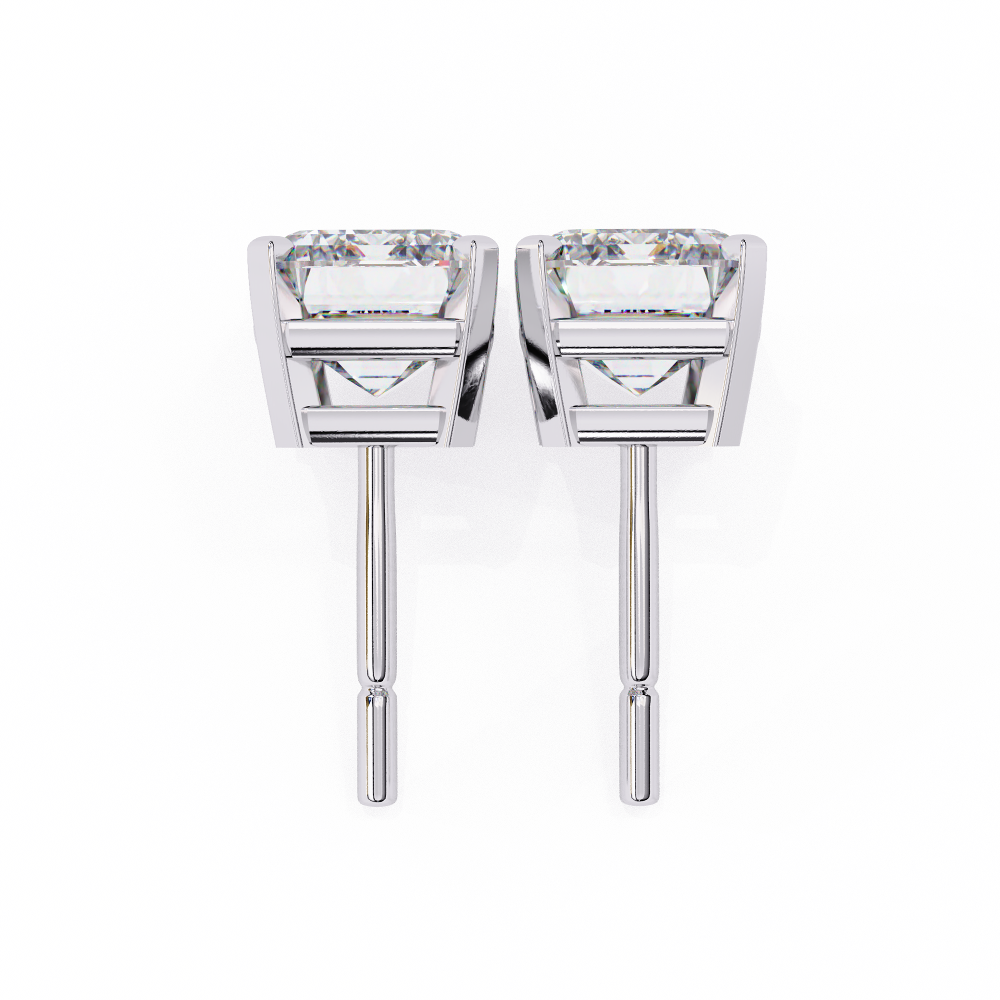 Rivière Halo Diamond Stud Earrings — 10k–18k Gold