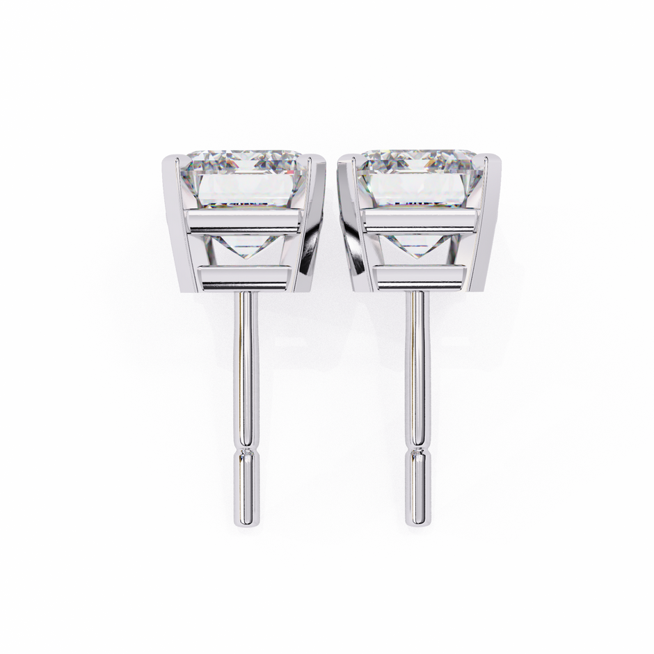 Rivière Halo Diamond Stud Earrings — 10k–18k Gold