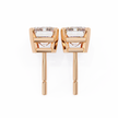 Rivière Halo Diamond Stud Earrings — 10k–18k Gold