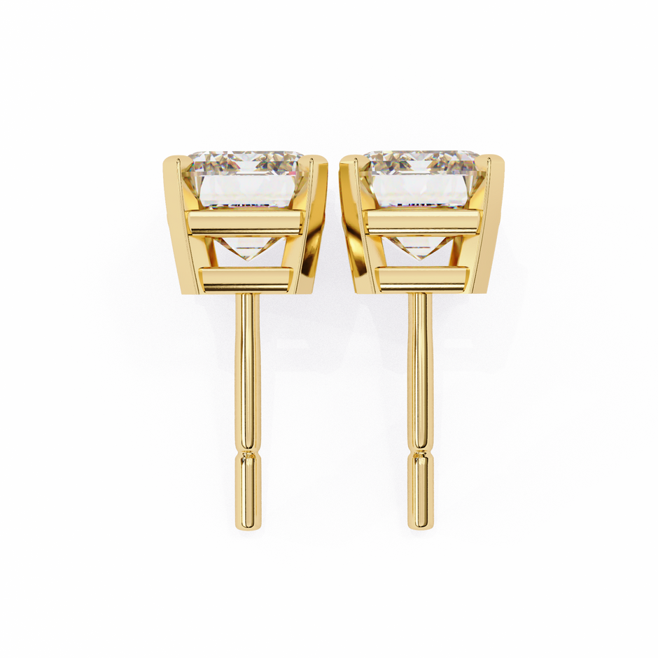 Rivière Halo Diamond Stud Earrings — 10k–18k Gold