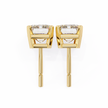 Rivière Halo Diamond Stud Earrings — 10k–18k Gold