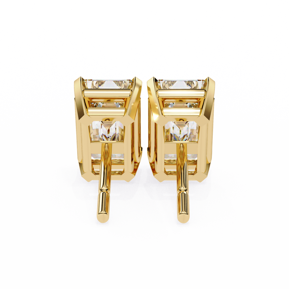 Rivière Halo Diamond Stud Earrings — 10k–18k Gold
