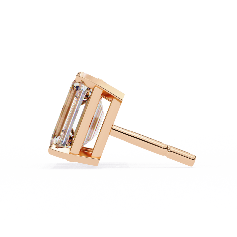 Rivière Halo Diamond Stud Earrings — 10k–18k Gold