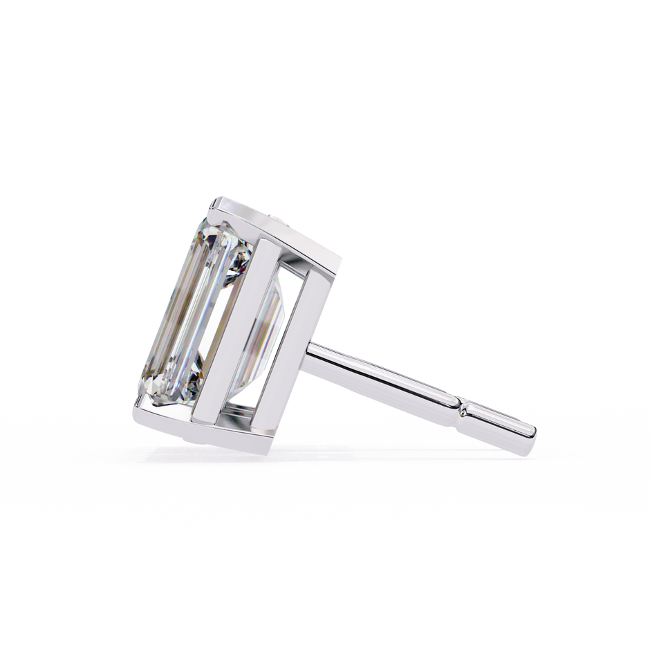 Rivière Halo Diamond Stud Earrings — 10k–18k Gold