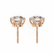 Noble Tulip Prong Diamond Stud Earrings — 10k–18k Gold