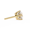 Noble Tulip Prong Diamond Stud Earrings — 10k–18k Gold
