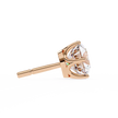 Noble Tulip Prong Diamond Stud Earrings — 10k–18k Gold