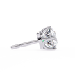 Noble Tulip Prong Diamond Stud Earrings — 10k–18k Gold