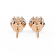 Noble Tulip Prong Diamond Stud Earrings — 10k–18k Gold