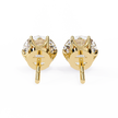 Noble Tulip Prong Diamond Stud Earrings — 10k–18k Gold