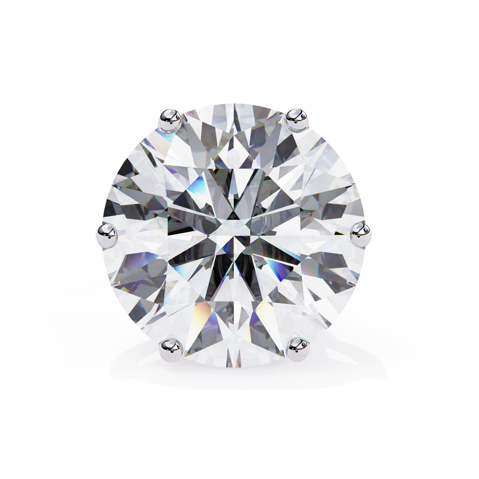 Noble Tulip Prong Diamond Stud Earrings — 10k–18k Gold
